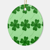 Lucky Clovers-patroon Keramisch Ornament (Links)