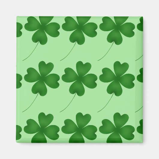 Lucky Clovers-patroon Magneet (Voorkant)