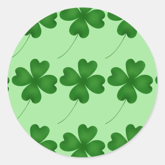 Lucky Clovers Ronde Sticker (Voorkant)