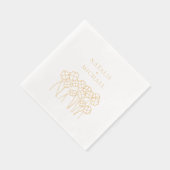 Lucky Clovers Shamrocks Elegante Namen Trouwen Folie Servetten (Rechts)