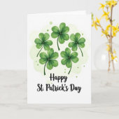Lucky Clovers St. Patrick's Dag Kaart (Gele Bloem)