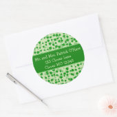 Lucky Clovers St. Patrick's Day Envelopzegel Ronde Sticker (Envelop)