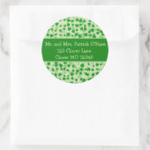 Lucky Clovers St. Patrick's Day Envelopzegel Ronde Sticker (Tas)