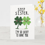 Lucky Clovers Step Sister Card Kaart (Gele Bloem)