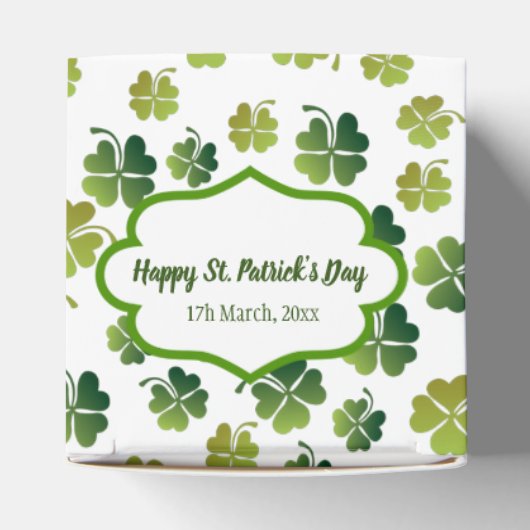 Lucky clovers voor Saint Patrick's Day Bedankdoosjes (Bovenkant)