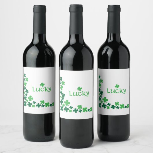 Lucky Clovers Wijn Etiket (Flessen)