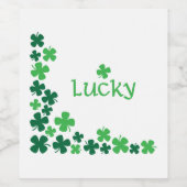 Lucky Clovers Wijn Etiket (Enkel label)