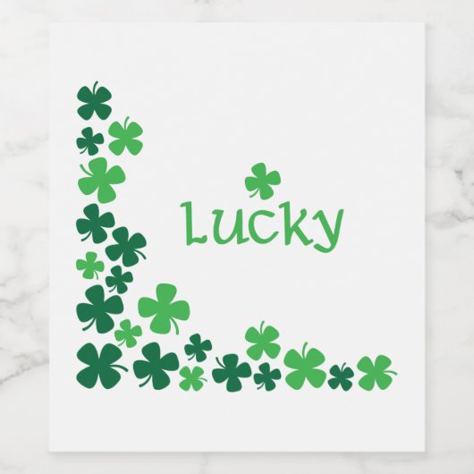 Lucky Clovers Wijn Etiket (Enkel label)