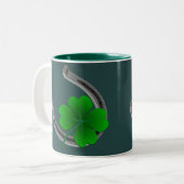Lucky Coffee Cup St. Patrick's Day Shamrock Mok (Voorkant links)