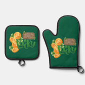 Lucky Coin Oven Mitt and Pot Holders Set (Voorkant)
