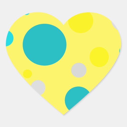 Lucky Colorful Bubbles Hart Sticker (Voorkant)