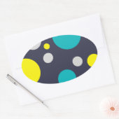 Lucky Colorful Bubbles Ovale Sticker (Envelop)