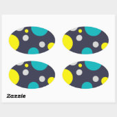 Lucky Colorful Bubbles Ovale Sticker (Vel)