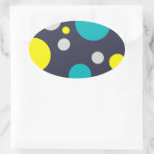 Lucky Colorful Bubbles Ovale Sticker (Tas)