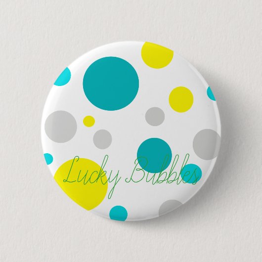 Lucky Colorful Bubbles Ronde Button 5,7 Cm (Voorkant)