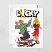 Lucky -  Comic Book Hoesje Briefkaart (Voorkant / Achterkant)