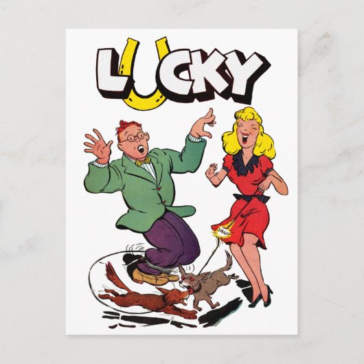 Lucky -  Comic Book Hoesje Briefkaart (Voorkant)