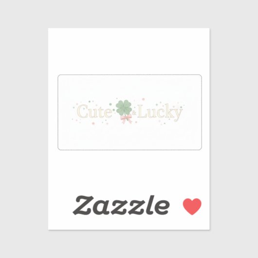 Lucky Coquette Aesthetic Bow Clover St Patrick Sticker (Vel)