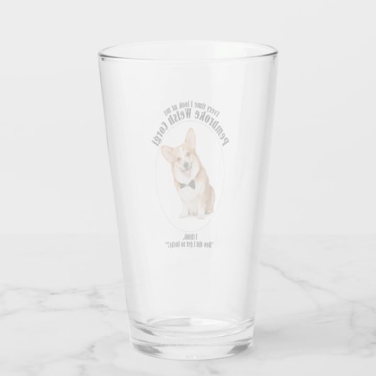 Lucky Corgi Glas (Achterkant)