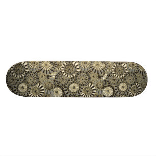 Lucky Crane Gold Japanse waaierpatroon Skateboard