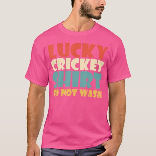 Lucky Cricke niet wassen grappige cricket T-shirt (Voorkant)