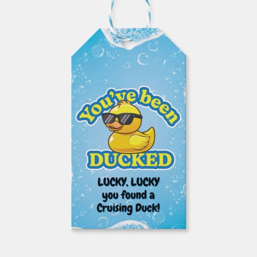 Lucky Cruising Duck Keep of Hide Cruise Game Cadeaulabel (Voorkant)