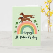 Lucky Dachshunds Rainbow Card Kaart (Gele Bloem)