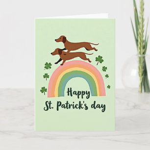 Lucky Dachshunds Regenboogkaart Kaart