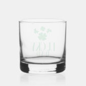 Lucky Dad Rocks Glass - Bold Clover Design Whisky Glas (Achterkant)