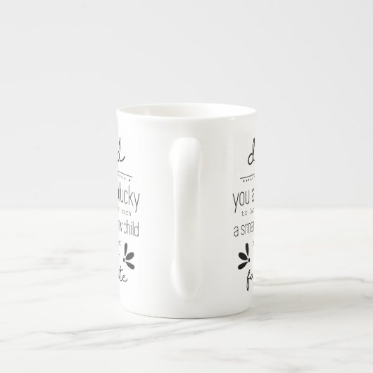 Lucky Dad Smart en Grapny Child Vaderdag Gift Porselein Kop (Achterkant)