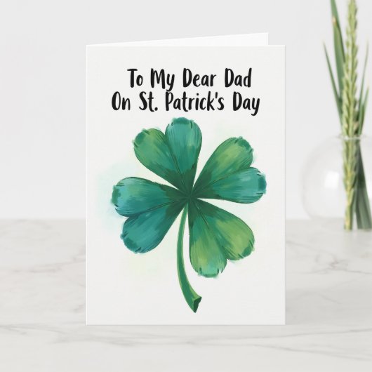 Lucky Dad St Patricks Day Card Kaart (Voorkant)
