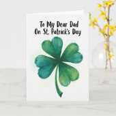 Lucky Dad St Patricks Day Card Kaart (Gele Bloem)