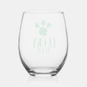 Lucky Dad Stemless Wine Glass - Vaderdag cadeau Wijnglas Zonder Voet (Achterkant)