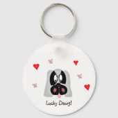 Lucky Dawg. Button Sleutelhanger (Voorkant)