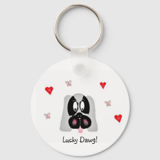 Lucky Dawg. Button Sleutelhanger