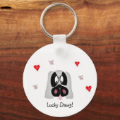 Lucky Dawg. Button Sleutelhanger (Voorkant)