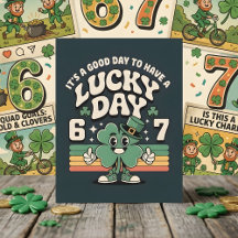 Lucky Day 67 Shamrock Kinderfeestkaart