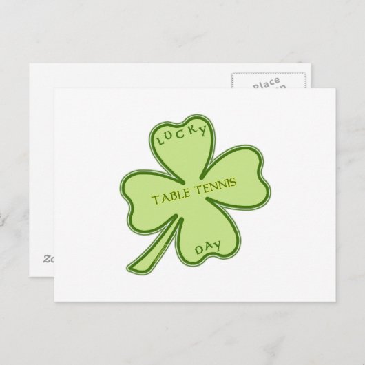 Lucky Day Ping Pong Briefkaart (Voorkant / Achterkant)