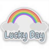 Lucky Day Regenboog St. Patrick's Day Sticker (Voorkant)