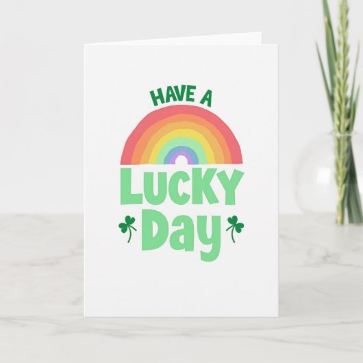 Lucky Day Regenboogkaart Kaart (Voorkant)
