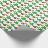 Lucky Day Shamrock Rainbow St. Patrick's Day Cadeaupapier (Hoek)