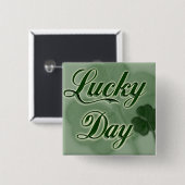 Lucky Day Vierkante Button 5,1 Cm (Voorkant /achterkant)