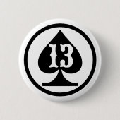 LUCKY DERTIEN SPADE RONDE BUTTON 5,7 CM (Voorkant)