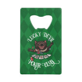 Lucky Devil Poker Club Grappige Tasmaanse Duivel K Creditkaart Flessenopener (Voorkant)