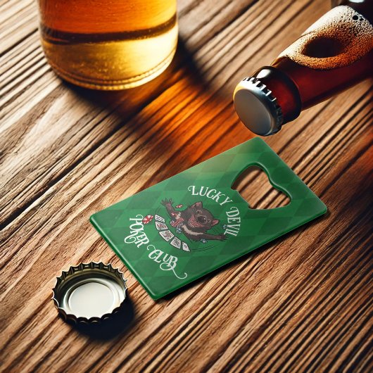 Lucky Devil Poker Club Grappige Tasmaanse Duivel K Creditkaart Flessenopener