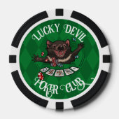 Lucky Devil Poker Club Grappige Tasmaanse Duivel K Poker Chips (Voorkant)
