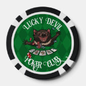 Lucky Devil Poker Club Grappige Tasmaanse Duivel K Poker Chips (Achterkant)