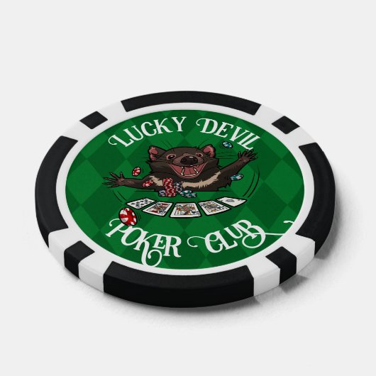 Lucky Devil Poker Club Grappige Tasmaanse Duivel K Poker Chips (Enkel)