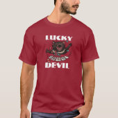 Lucky Devil Tasmanian Devil Poker Player Cartoon T-shirt (Voorkant)