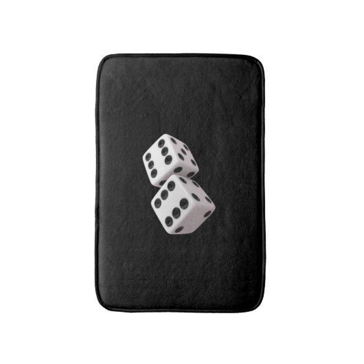 Lucky Dice Black Bath Mat (Voorkant Verticaal)